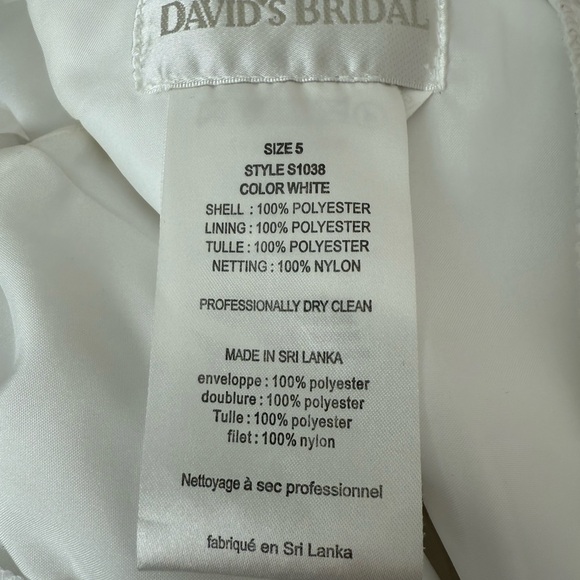 David's Bridal White Formal Kids Dress - Picture 4 of 5
